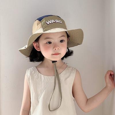 Summer Boys Girls Bucket Cap Waterproof Outdoor Sunscreen Hat Cute Children Fisherman Cap  Kids