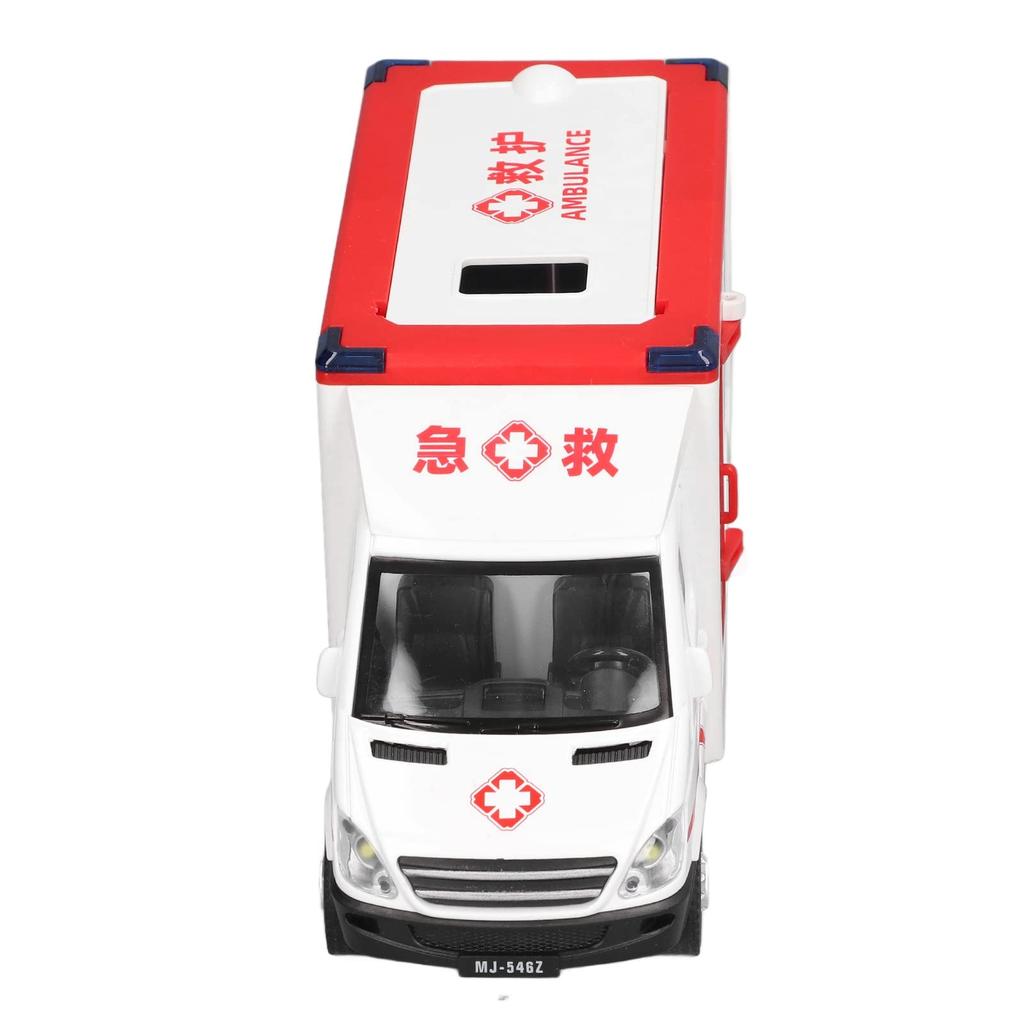 Ambulance Toy Rescue Ambulance Friction Powered Light and Sound Kids Toy Car Emergency Vehicle Push Pretend Play