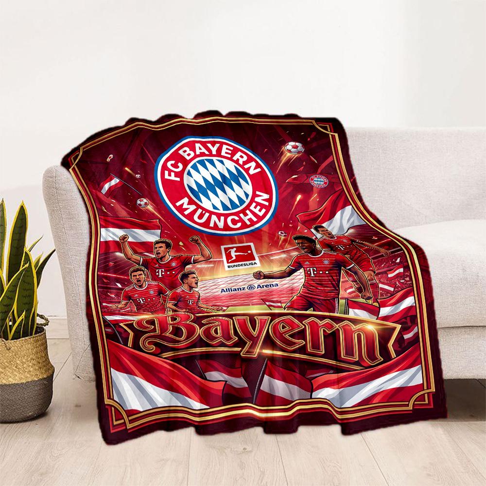 Bayern Munich Fan Gear Customize Your Name Blanket Throw Customizable Blanket Durable Comfort Perfect for Bedding Bed Picnics Livingroom