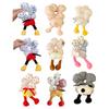 Hair Tie with Sufficient Elasticity Dot Print Lace Splicing Hair Flower Butt Design Hair Tope Buns Ponytails Half-Tied Hair Scrunchie