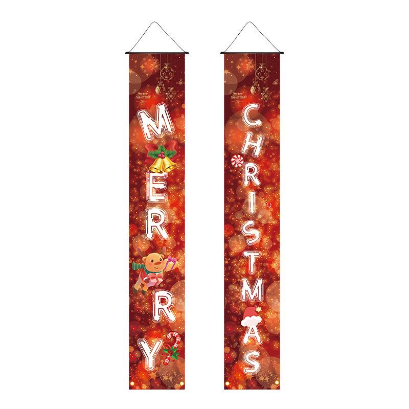 Christmas Nutcracker Couplets Door Curtain Flags | Festive Porch Decor