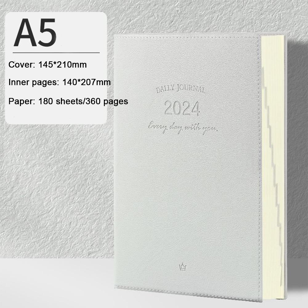 (Logo Can Be Engraved) 2024 Business Schedule, Student Daily Planning, Plan Book, Record Book, Notepad, Notebook, 180 Sheets, 360 Pages