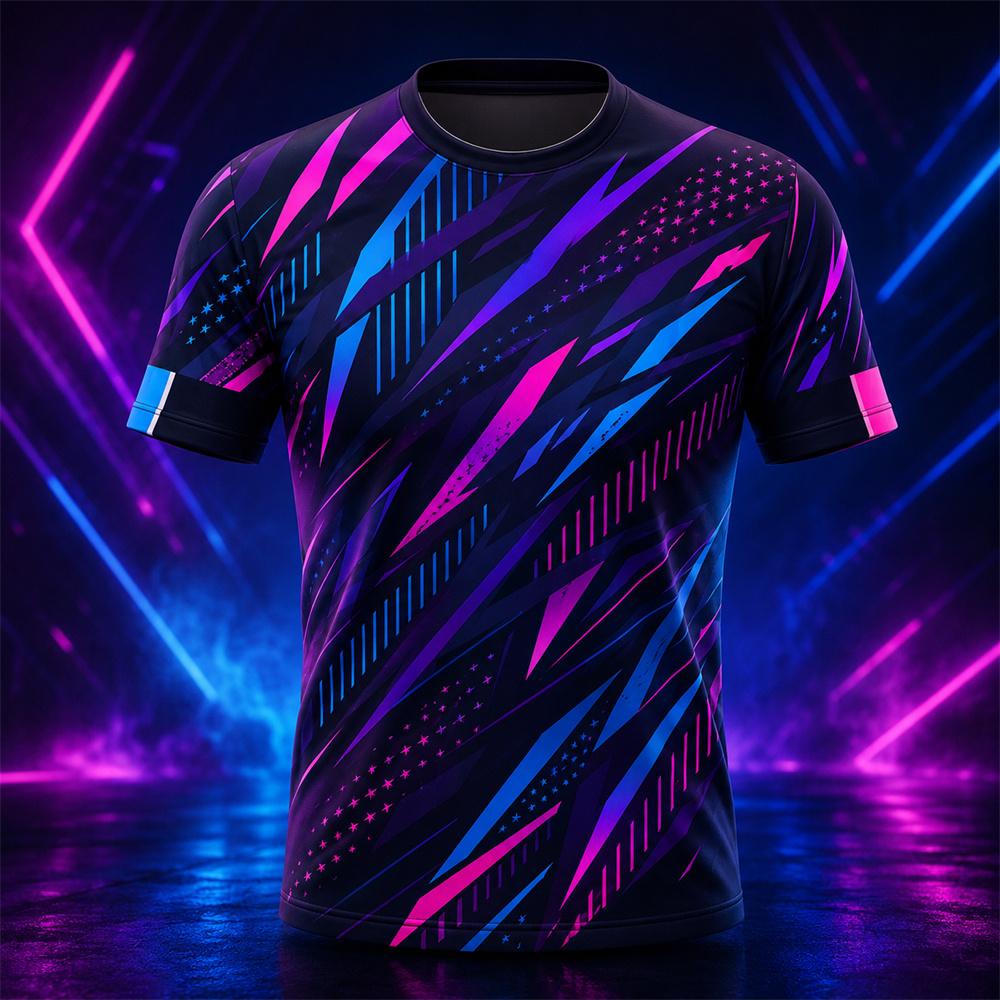 Men's Abstract Graphic Print T Shirt Short Sleeve Casual Summer Tee 3D Design Streetwear Top Quick Dry Lightweight Outdoor Wear