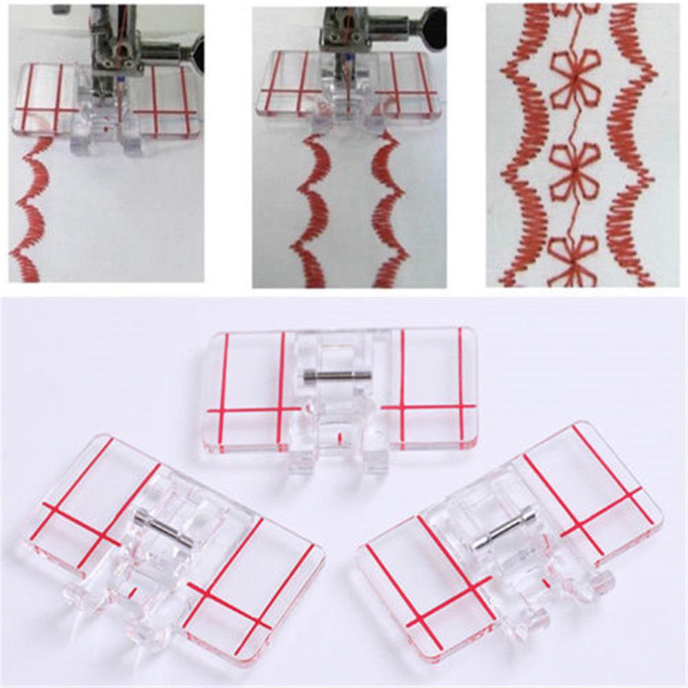 1pc Clear Plastic Parallel Stitch Foot Presser For Brother Domestic Sewing Machine