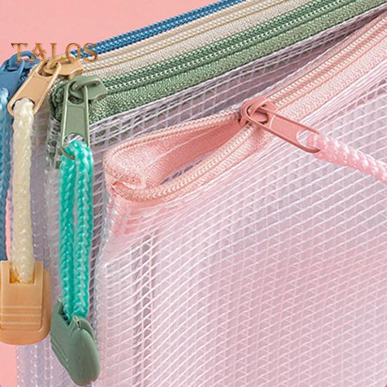 File Bag Large Capacity Storage A4 Files Stationery Carrying Case Transparent Visual Design Portable Document Organizer