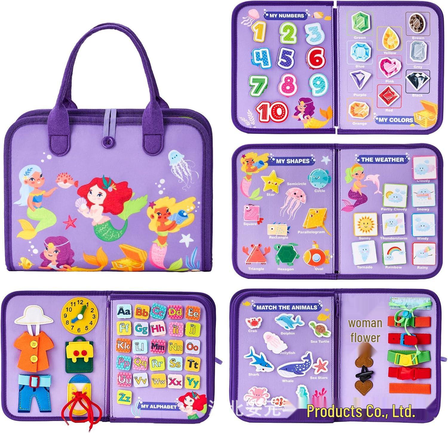 Cross-border Wool Felt Montessori Educational Busy Board for Children