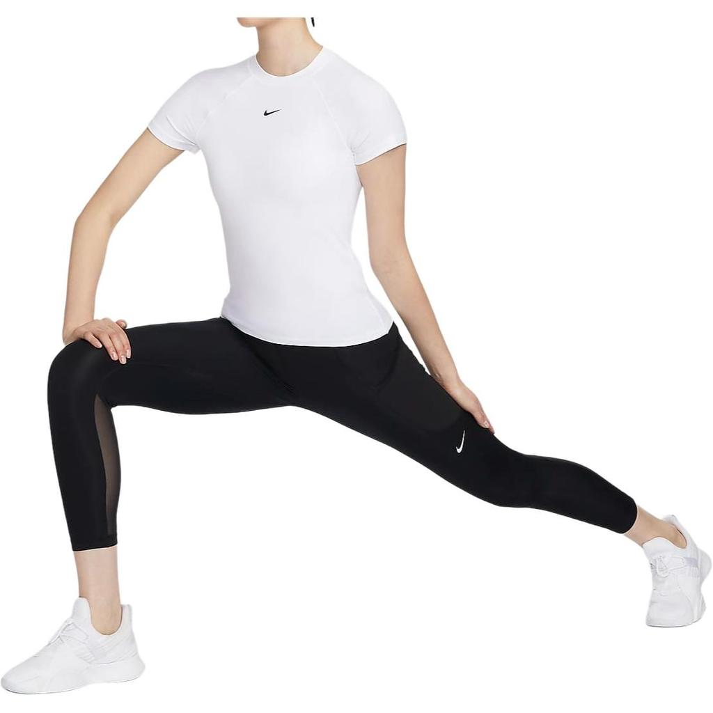 Nike PRO DRI FIT Raglan Sleeve T Shirt Women's White FV7843-100