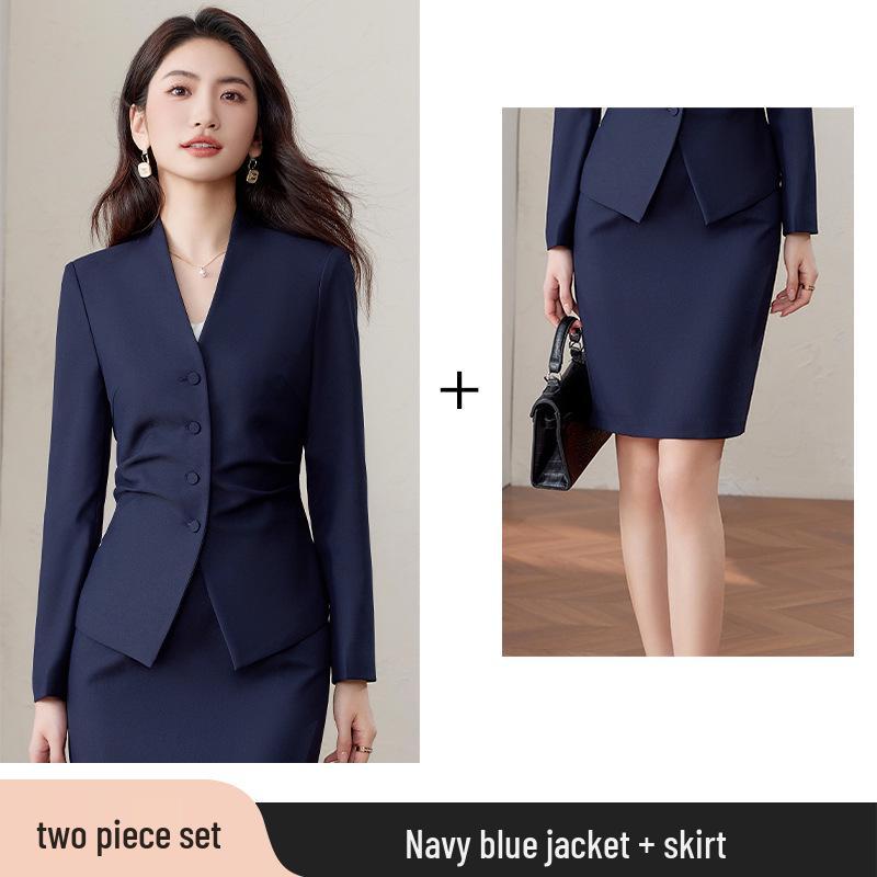 Women's Professional Suit Set: Elegant Business & Formal Wear for Medical, Beauty, Event Venues, and Reception Settings.