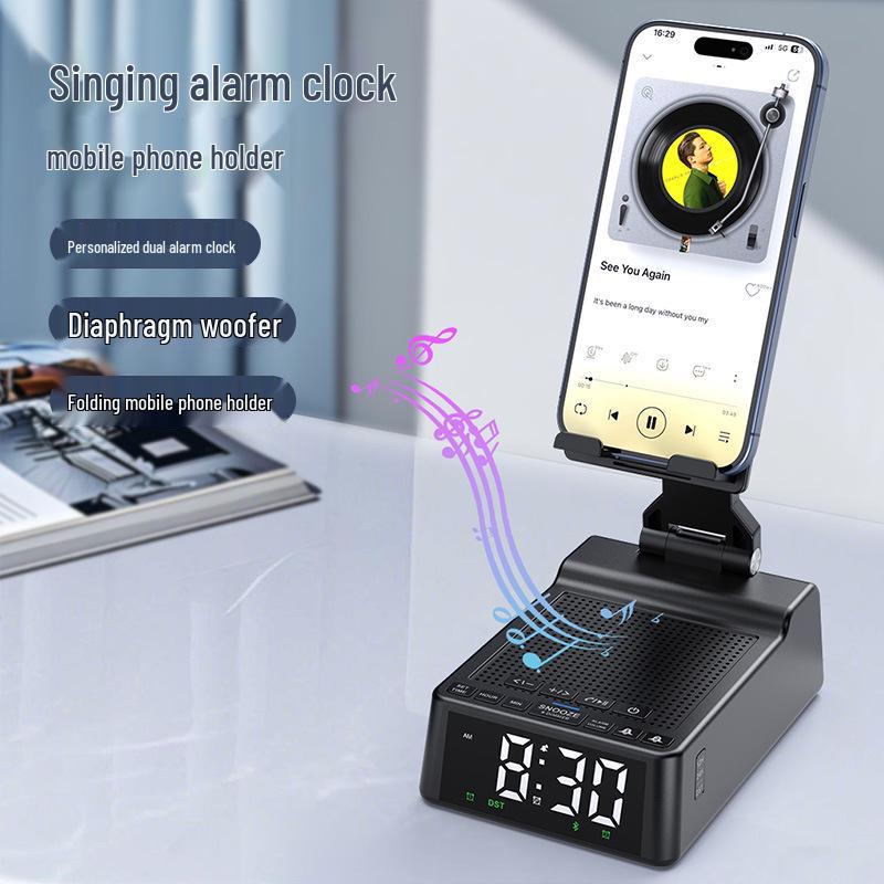 

2025 Мобильный держатель «три в одном»: Bluetooth-динамик, Будильник, Многофункциональный настольный аксессуар L37-1