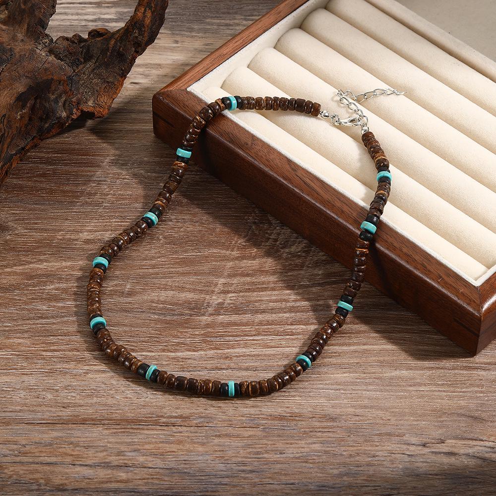 Emperor Stone Beaded Men's Collarbone Necklace: Stylish European & American Hip Hop Abacus Bead Chain