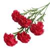 Long Stem Artificial Carnation Bouquet - 5 Heads for Home & Hotel Decor