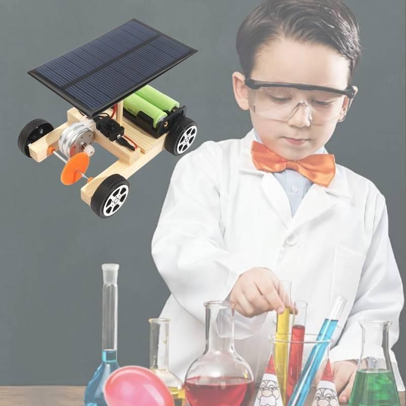 Elementary School Diy Science Solar-powered Electric Car Stem Educational Model