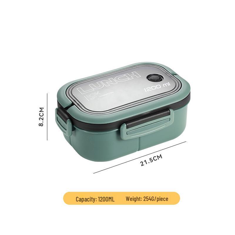 Microwave-Safe Double-Layer PP Lunch Box with Compartments