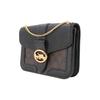 Coach Georgie 20 Color Block Chain Leather Small Square Bag Women Shoulder Bag Dark-Brown 7287-IMAA8