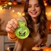 Stress Relief Ball Halloween Bun Squeeze Ball, Slow Rising Toy with Steamer, Soft Creative Gifts for Sensory Fidget Cute Ghost Faces, Decompression