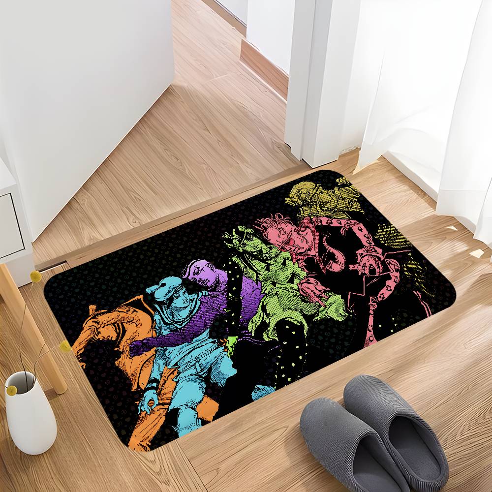 J-JoJo's Bizarre Adventure Teppich Nordischer Stil Haus Fußmatte Badezimmer-Toilettenmatten Schlafzimmer Hotel Dekor Matte