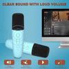 Mini Karaoke Machine Bluetooth-compatible Speaker 1-2 Wireless Microphone  Karaoke Speaker Set Music Player for Party Home