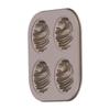 4Cavity Quadrate Baking Pan Mini NonStick Heavy Duty Carbon Steel Cupcake Mold for Microwave(Deep Shell Baking Pan )