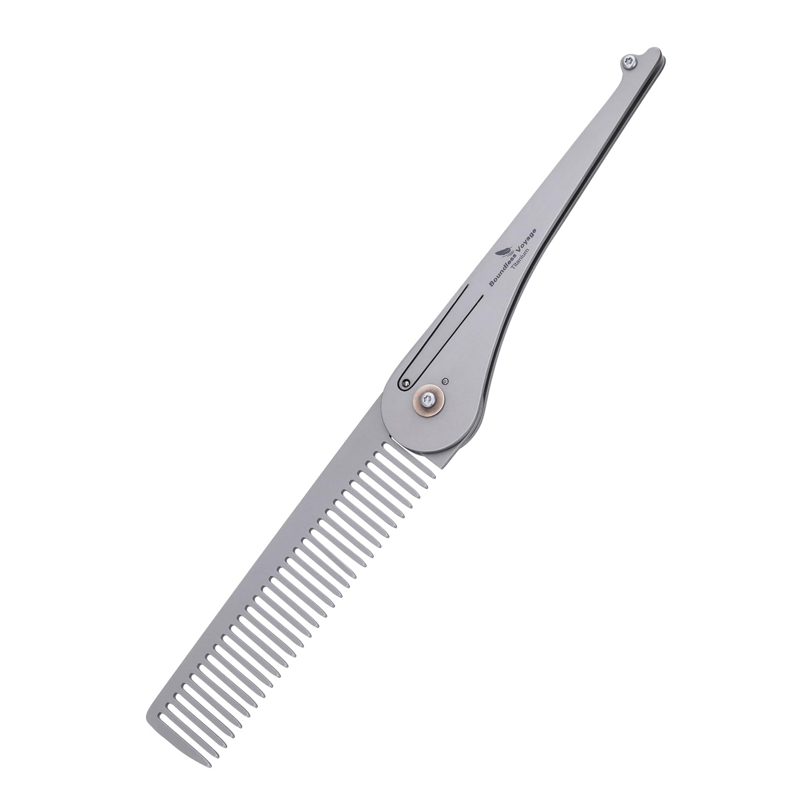 

Boundless Voyage Titanium Folding Comb for Compact Pocket Comb for and Ti9011A Men, Portable, Hair, Beards, Barbers,