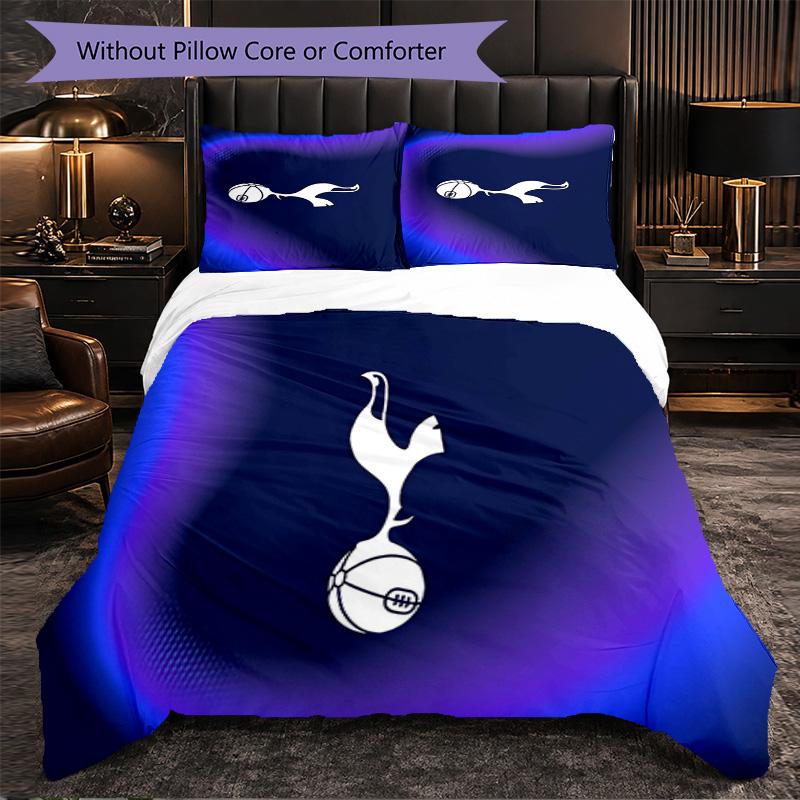 Tottenham Hotspur 3-delige Beddengoedset Zachte Dekbedovertrekset met Kussenslopen Bedrukte Slaapkamer Decoratieset voor Thuis