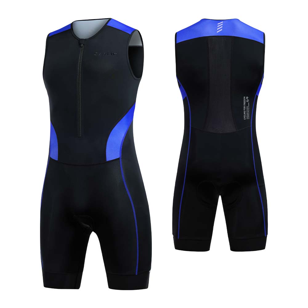 Santic Men s Triathlon Cycling Suits Sleeveless Sponge Padded Quick-Drying for Running Swimming 2026 S-Asian size