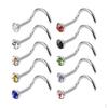 10pcs 20G Stainless Jewelry Nose Ring 1.5/2/2.5/3mm Stud