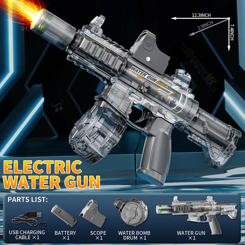 M416Led Simulation Fire Electric Water Guns for Children Large Capacity Automatic Continuous Water Gun boy Summer Outdoor Toy