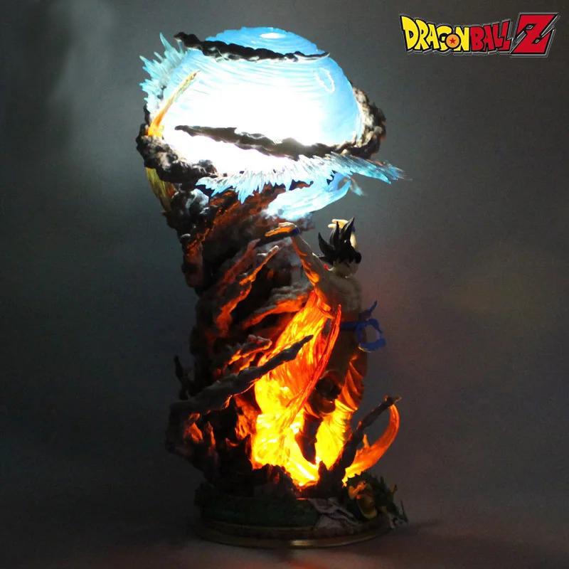 25cm Anime Dragon Ball Goku Figures Anime Sou Goku Super Saiyan Action Figures Model Genki Bomb GK Figuras Collection Playthings Gifts