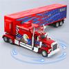 AAYL1 1/24 Legierung Schwerer Sattelzugzugkopf Auto Diecast Spielzeug Container LKW Ingenieur Transportfahrzeug Automodell Ton und Licht