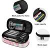 Pencil Case Smooth Zipper Large Storage Space 300D Polyester with Main Compartment Mesh Pocket and Pen Slots for Daily School Use
