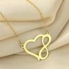 Kinitial Exquisite Fashion Earrings Handmade Heart Infinity Necklace - Minimal Heart Necklace Birthday Gift for Lovers