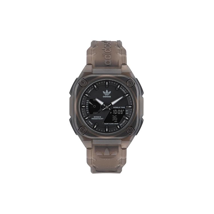 

Adidas Originals Street Series Watch Quartz Movement Resin Strap 45Mm Black Dial 100M Water Resistant Unisex watches AOST230592I Black Dial
