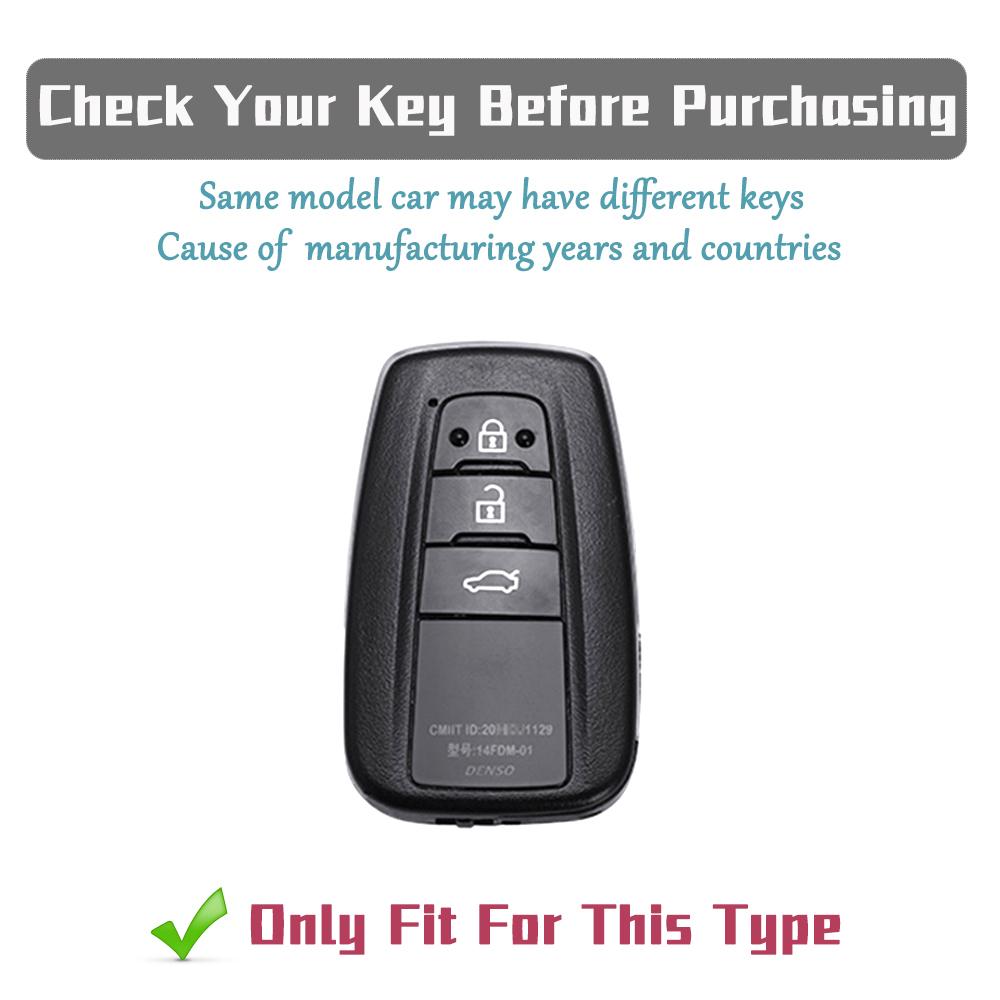 3 Buttons Car Key Fob Case Keychain for Toyota Car Camry CHR Corolla RAV4 Avalon Prado Prius Land Cruiser Key Cover Holder