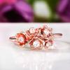 New Delicate Flower Ring Women Rose Gold Color Shiny Cubic Zirconia Party Finger-ring Daily Girl Stylish Jewelry New