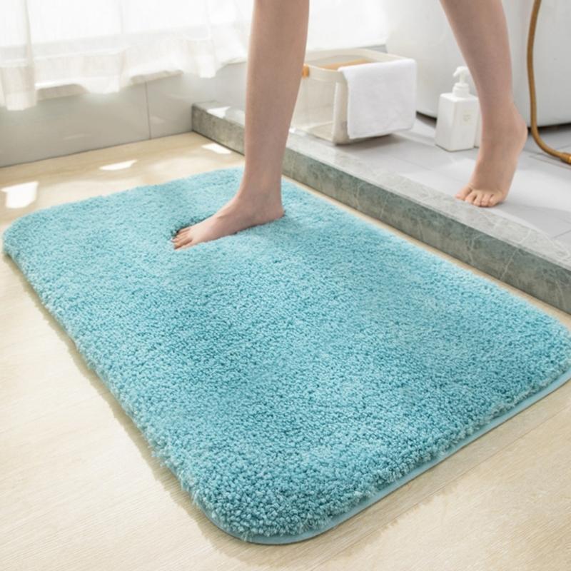 Absorbent Bath Mat NonSlip Bathrooms Rug Carpet Quickly dry Toilet Shower Floor Mat for Wet Area Machine Washable
