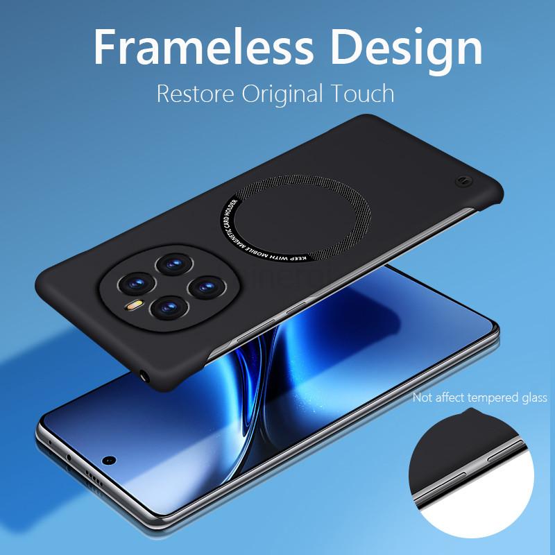 Bezrámečkový magnetický pro Magsafe tenký kryt pro Honor Magic7 Pro Magic 7Pro 5G bezdrátové nabíjení tvrdý zadní kryt