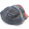 Bavlněný klobouk typu bucket hat s vyšívanými písmeny pro ochranu před sluncem a pro volný čas