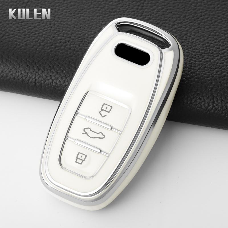 TPU Car Remote Key Case Cover Shell Fob for A1 A3 8V A4 B8 B9 A5 A6 C7 A7 A8 Q3 Q5 Q7 S4 S6 S7 S8 R8 TT Accessories Keyless