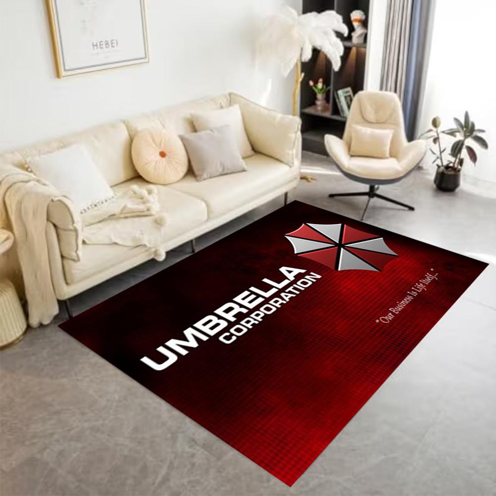 Umbrella Corporation Logo Floor Mat Design for Bedrooms Playrooms Living Rooms Kitchen Anti-slip Rug Decorate Offices Gift for Festivals