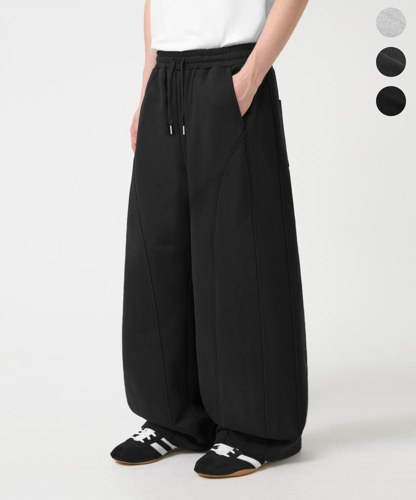 TRILLION (Summer Fabric) Curved Cut Sweatpants_3Color (B Type)