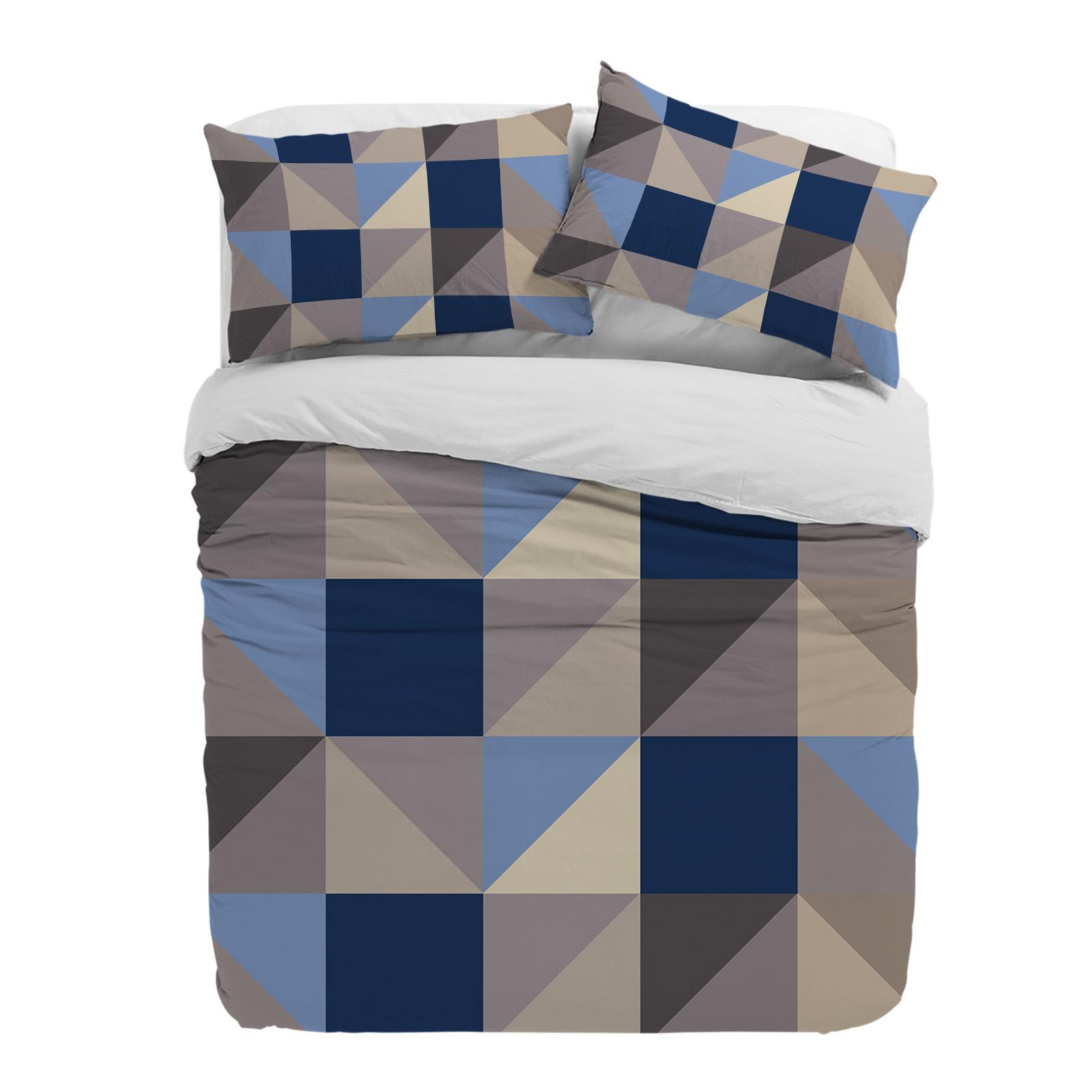 

Geometric Triangle Duvet Cover With Pillow Case Custom 3pcs Bedding Set Quilt Cover Double Bed Home Textile EU single(135x200cm)
