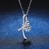 NeeTim 6.5mm 1ct D Color Moissanite Pendant Necklace 925 Sterling Silver with18K Gold Plated Diamond Necklaces Jewelry For Women