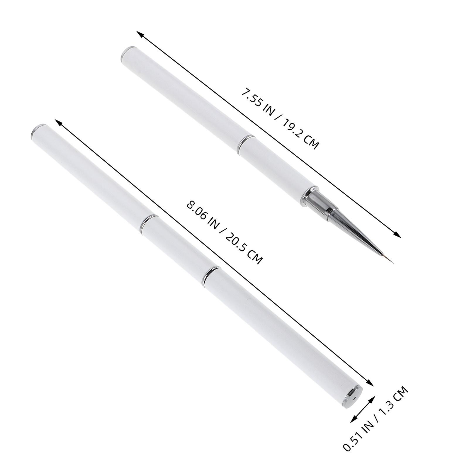 3Pcs Nail Art Brush Set Dual-Ended Fine Detailing Brushes for Professional Manicure Salon Nail Art Tools Dotting Drawing Pen белый