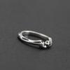 Adjustable Open Ring Couples In Rib Bone Design Vintage Plated Geometric Jewelry Unisex Student Gift