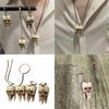 Unisex Skull Accessory Set Skull Necklace Stylish Keychain Drop Earrings Skull Jewelry Set Resin Texture for Halloween