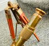 Nautical Vintage Decorative Solid Brass Telescope Antique Style with Wooden Stand