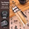Men's Portable Double-Layer High Borosilicate Glass Cup with Custom Logo and Rope Handle