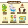 [pororomall] Ensemble amusant d'apprentissage de la propreté Pororo & Crong avec livre à rabats Encyclopédie des selles