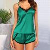 Femmes Sexy-Lingerie vêtements de nuit Satin soie nuisette vêtements de nuit ensemble de pyjamas