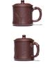 Yixing Handmade Purple Clay Tea Cup with Lid, Large Capacity, Bamboo Design